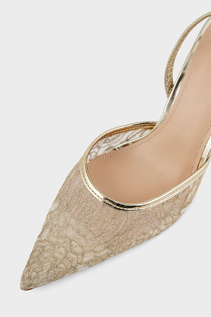 Party Wear Sling Back IP4047-Gold