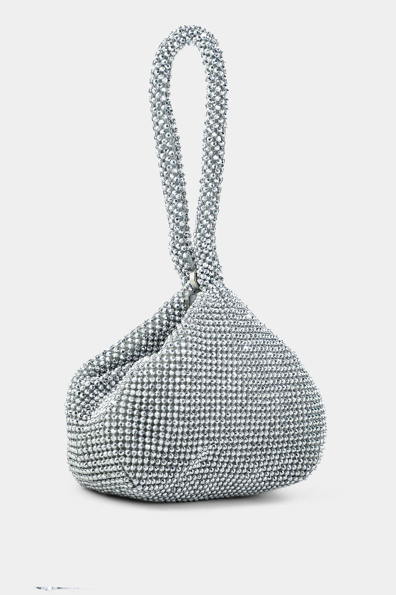 Party Wear Clutch BK4047-Silver