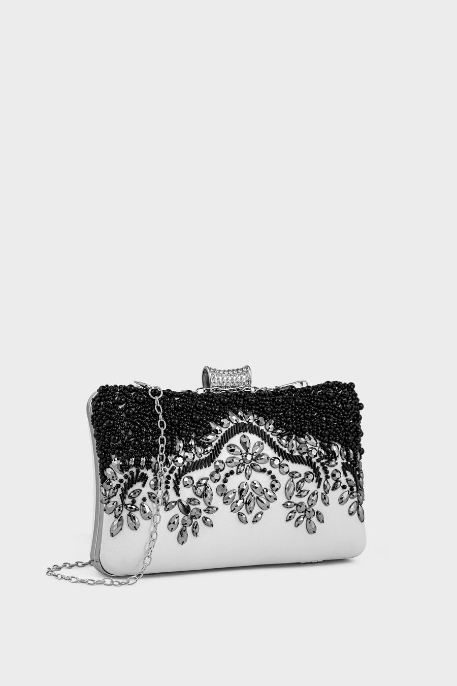 Party Wear Clutch BK4147-White