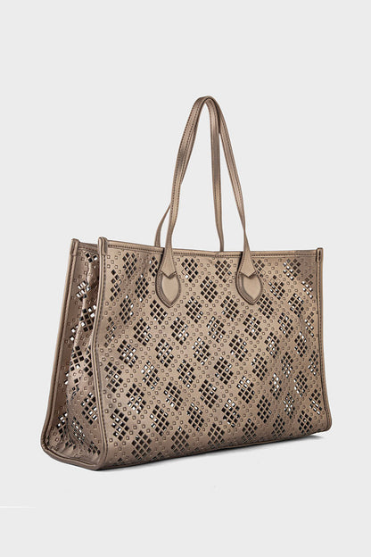 Tote Hand Bags BS2190-Pewter