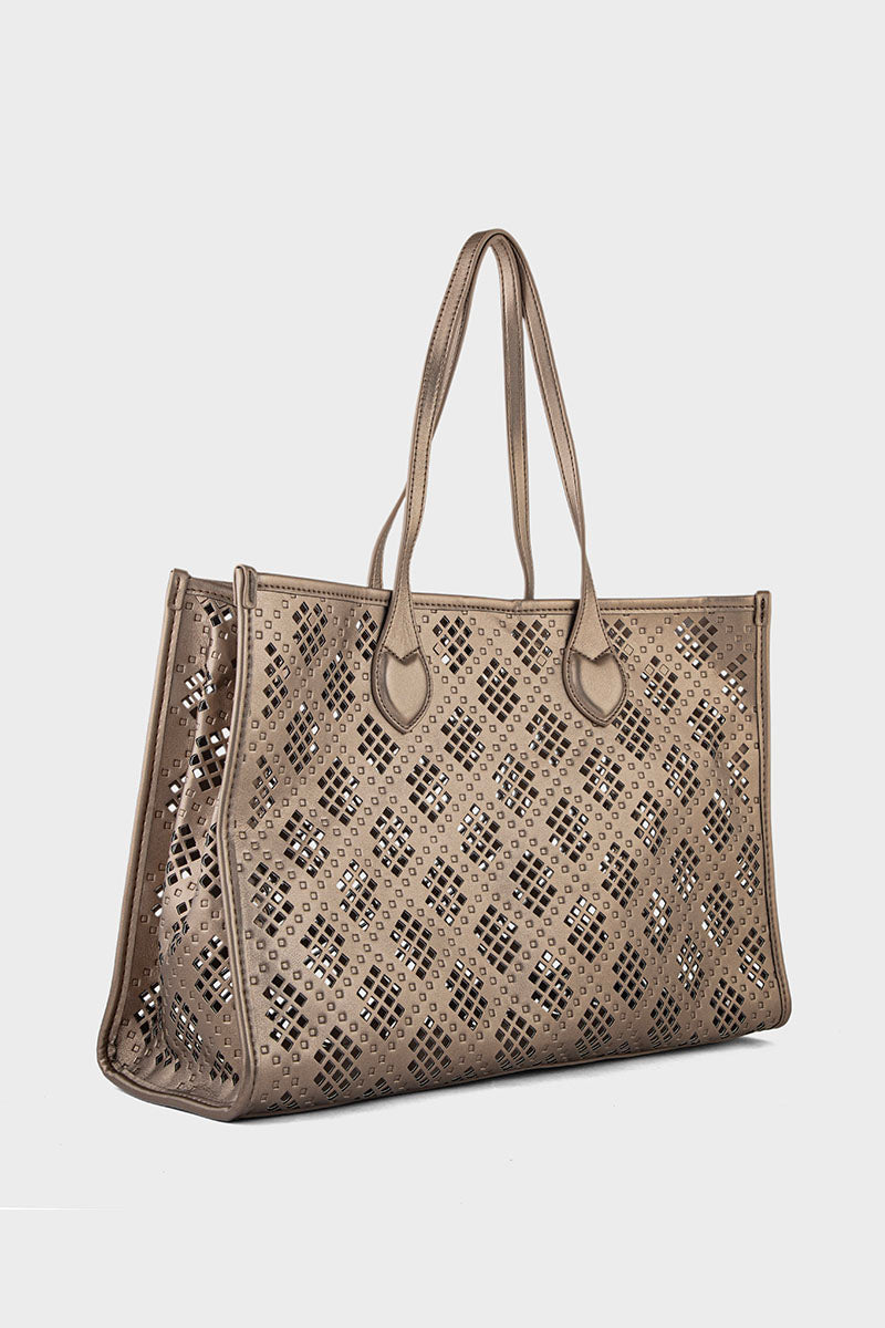 Tote Hand Bags BS2190-Pewter
