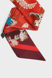 Premium Silk Bag Scarf BF0006-Red