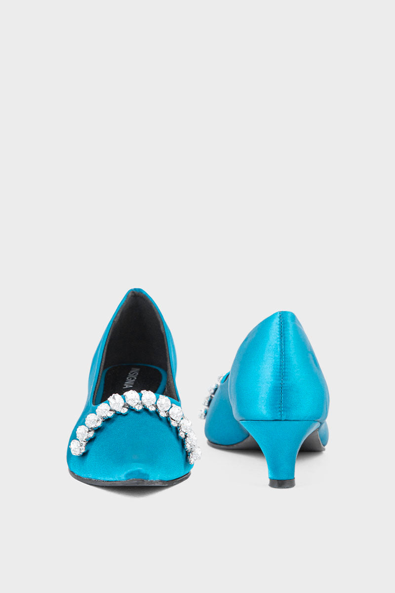 Party Wear Court Shoes IP5009-Teal Green