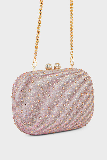 Party Wear Clutch BK4077-Champagne