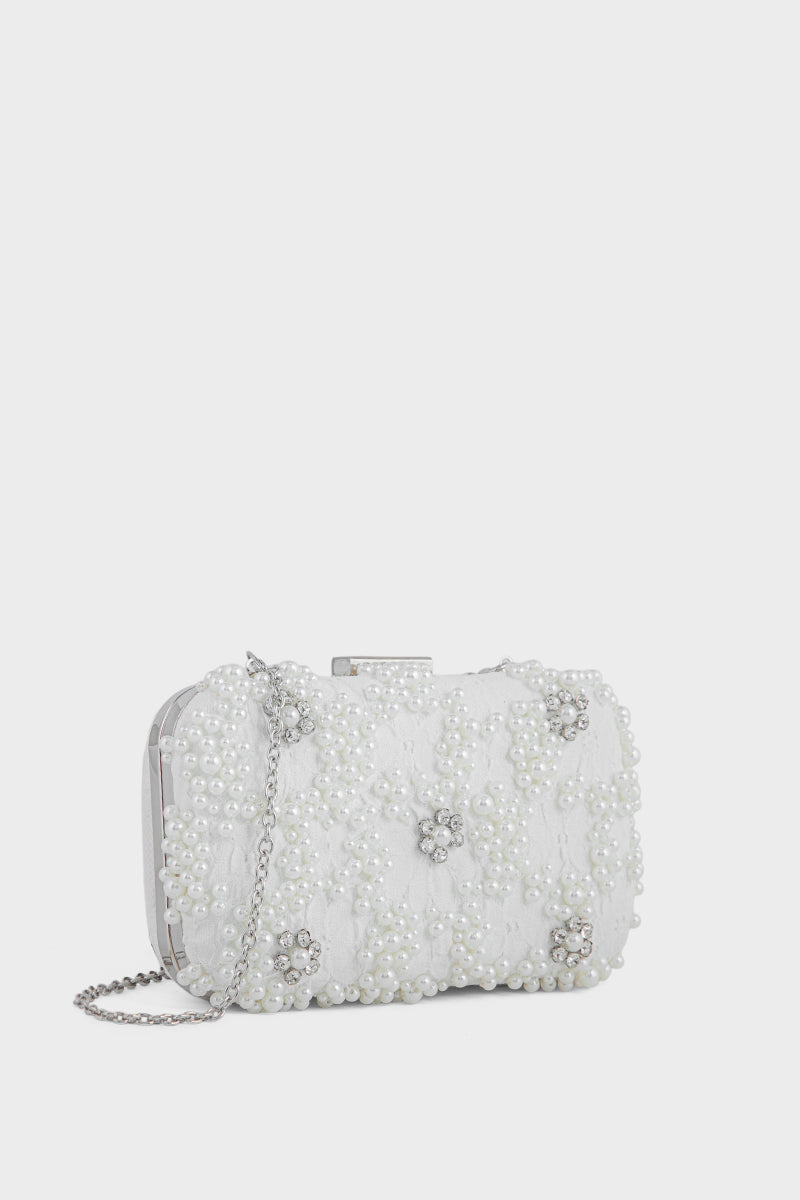 Party Wear Clutch BK4104-Ivory
