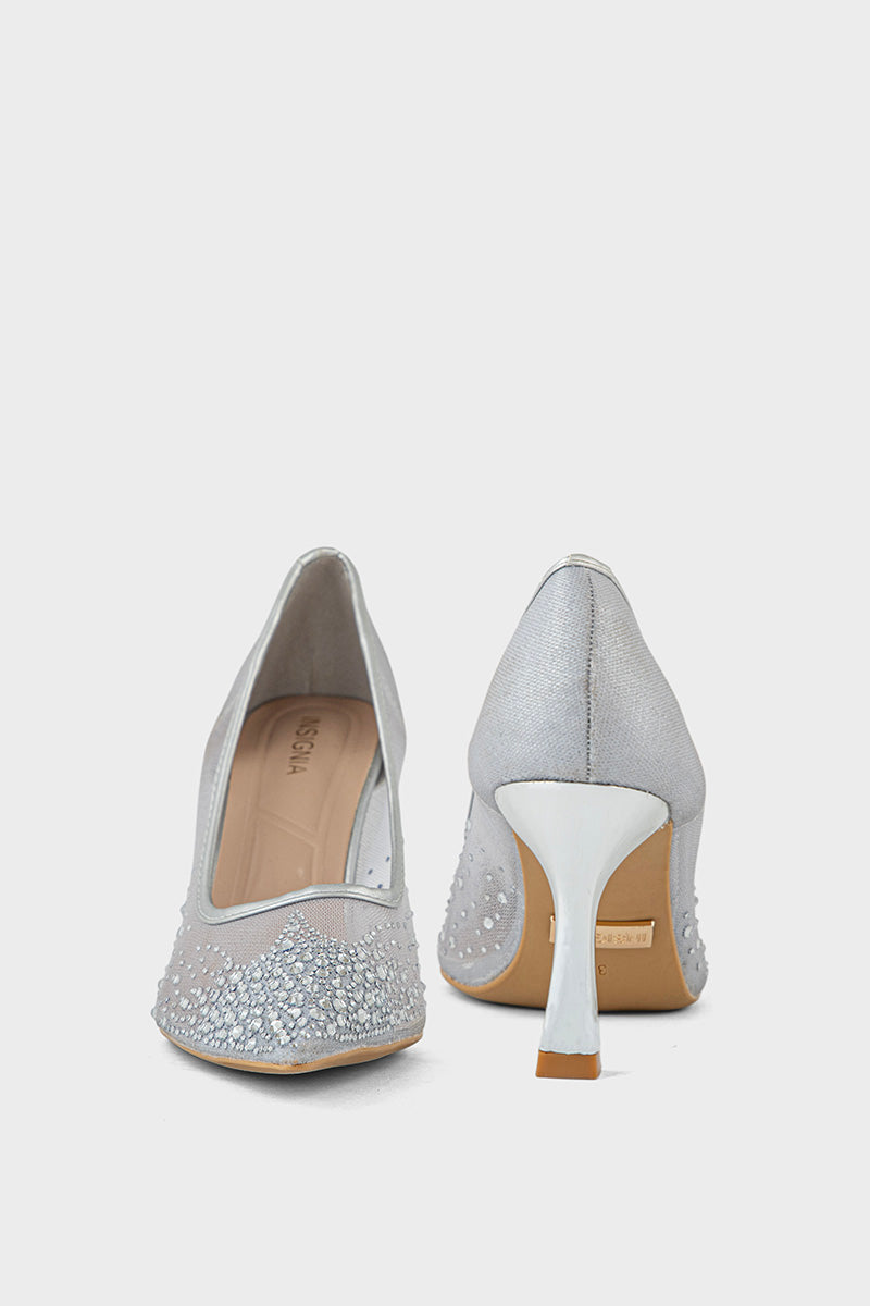 Party Wear-Court Shoes-IP5017-Silver