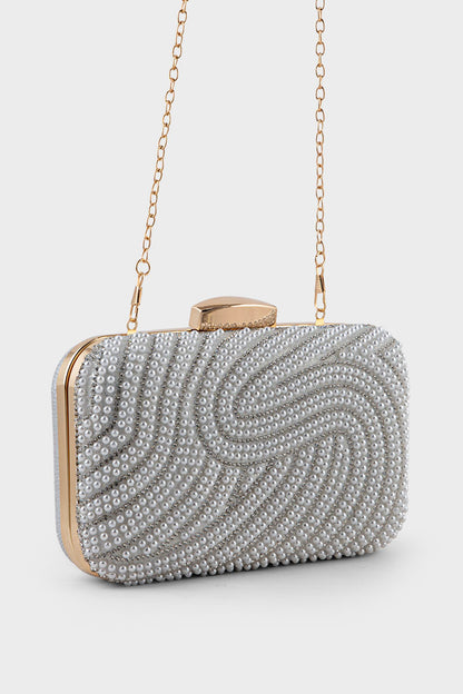 Party Wear Clutch BK4116-White