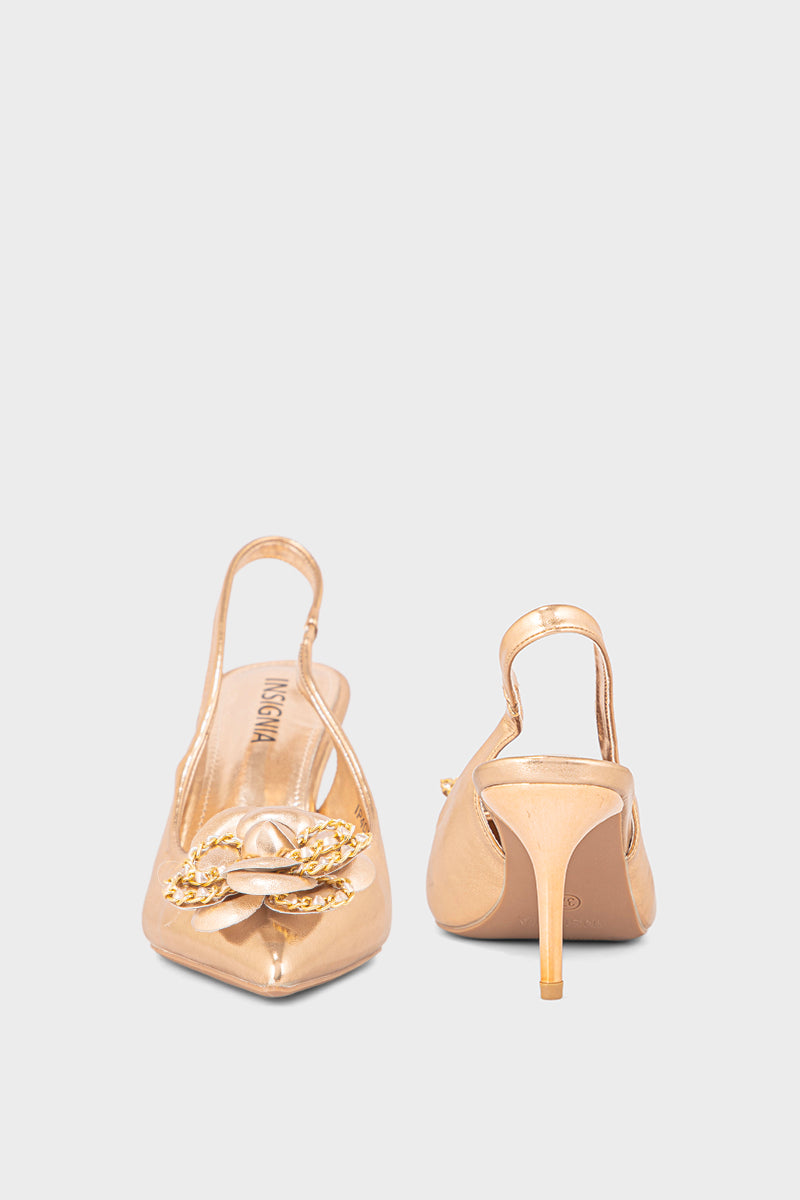 Party Wear Sling Back IP4012-Champagne