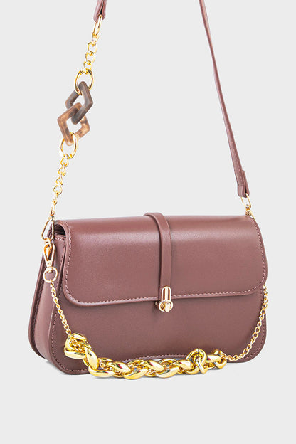 Flap Shoulder Bags BS2074-Plum