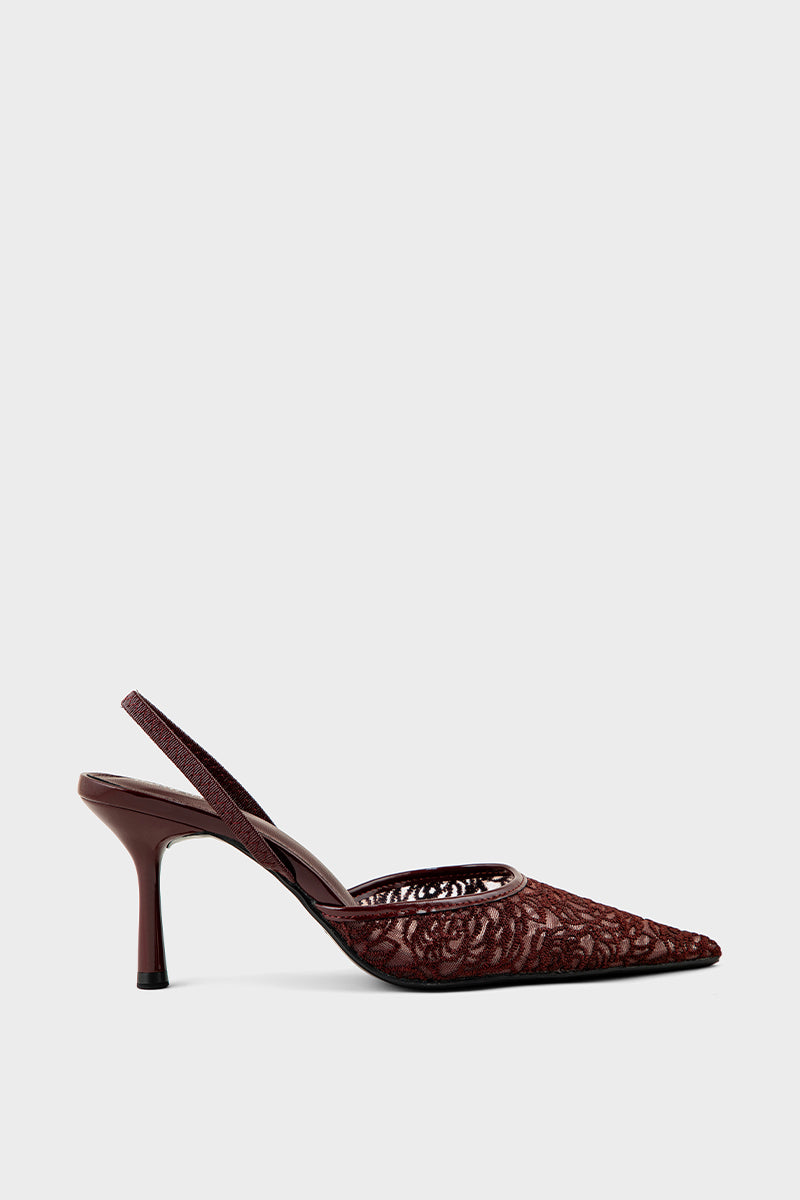 Party Wear Sling Back IP4047-Maroon