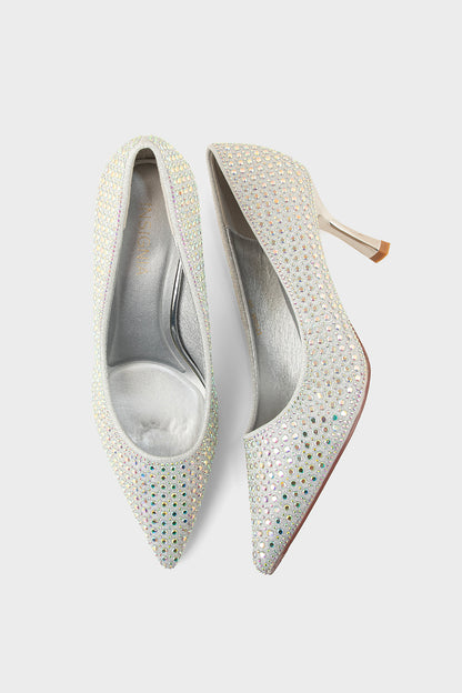 Party Wear Court Shoes IP5045-Silver