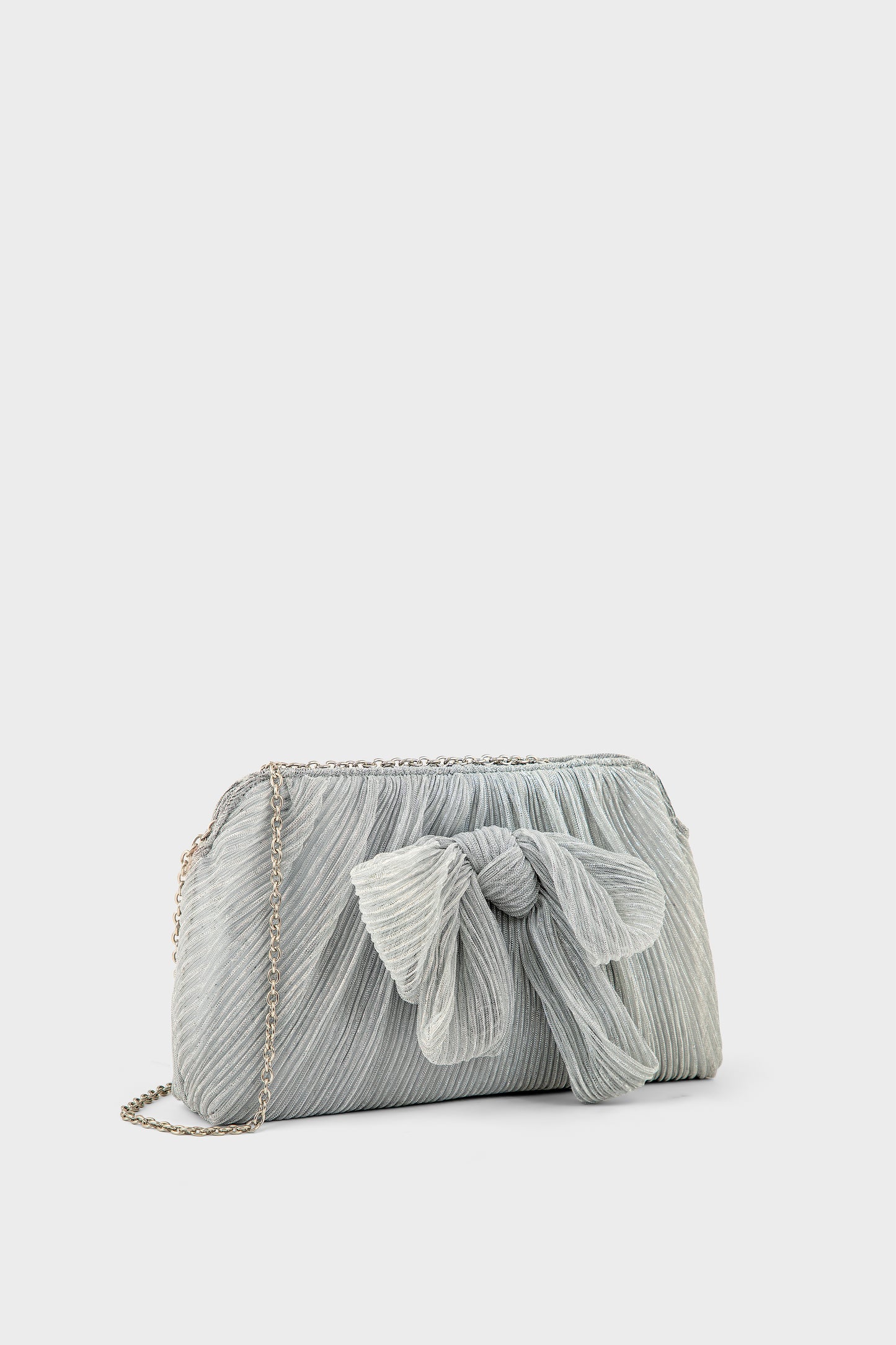Party Wear Clutch BK4131-Silver