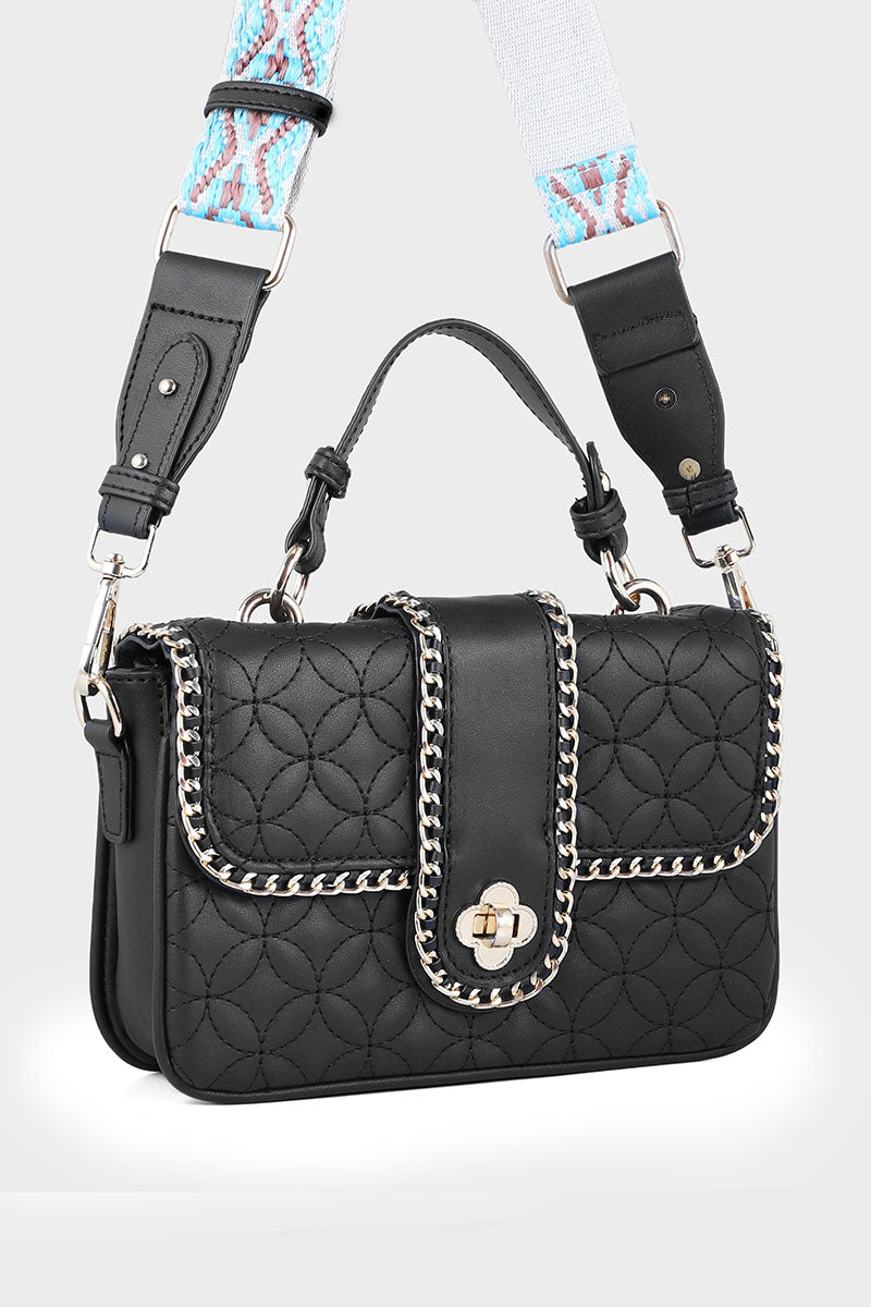 Top Handle Hand Bags B15083-Black