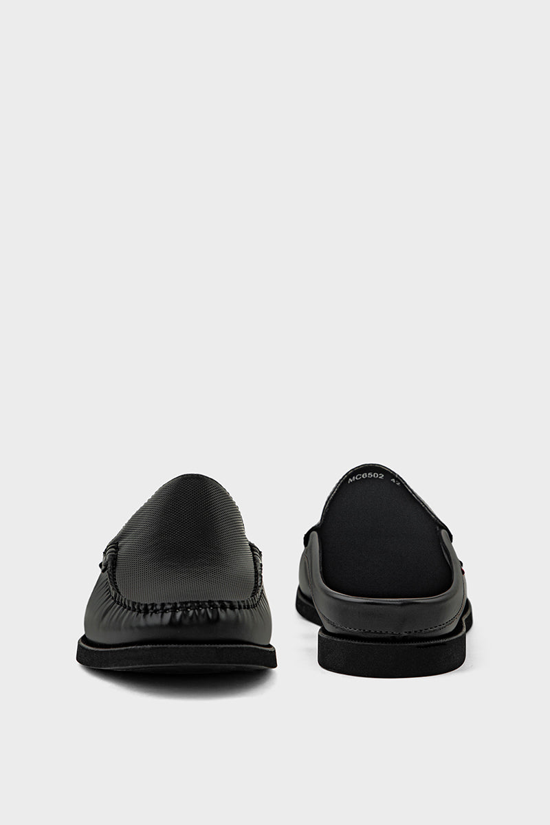 Men Casual Back Open Moccs MC6502-Black