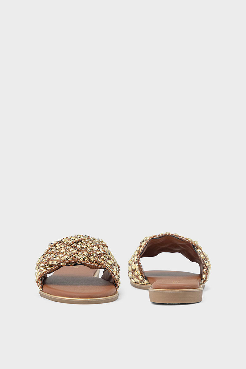 Party Wear Slip On IF0193-Brown