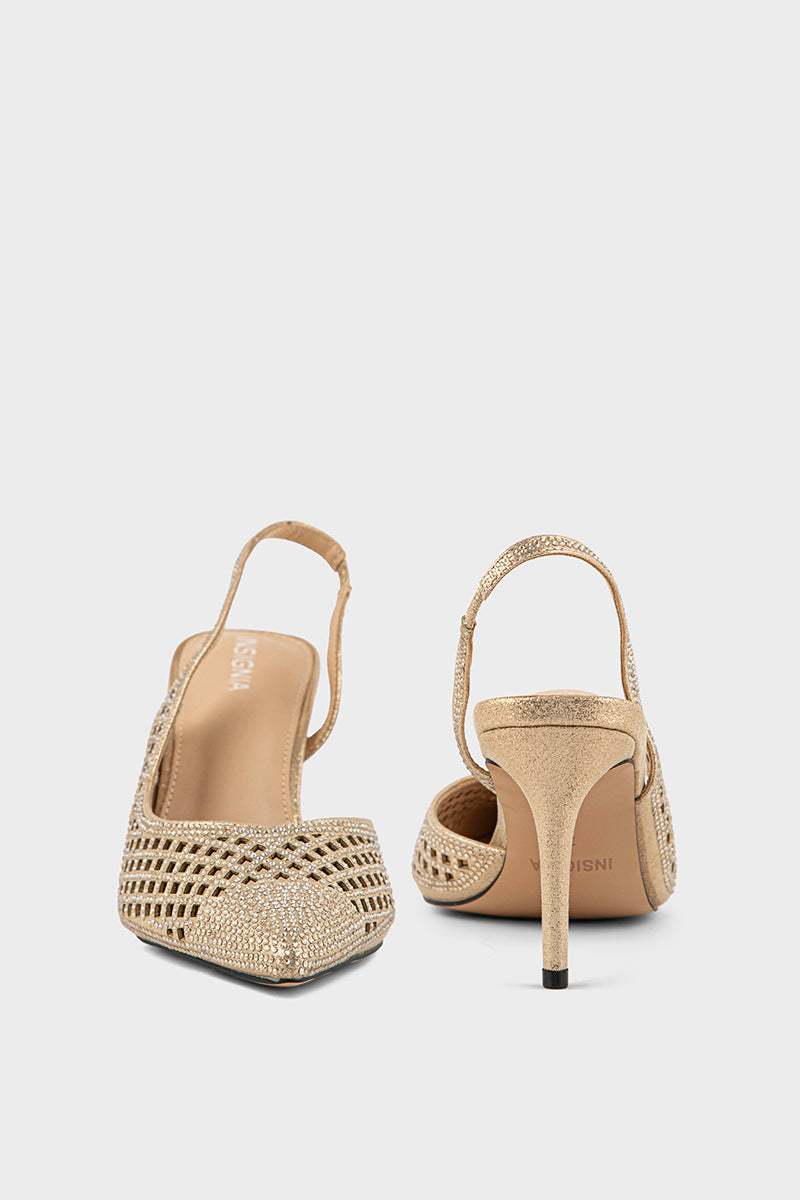 Party Wear Sling Back IP4027-Gold
