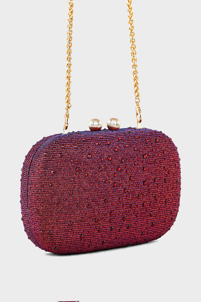 Party Wear Clutch BK4077-Maroon
