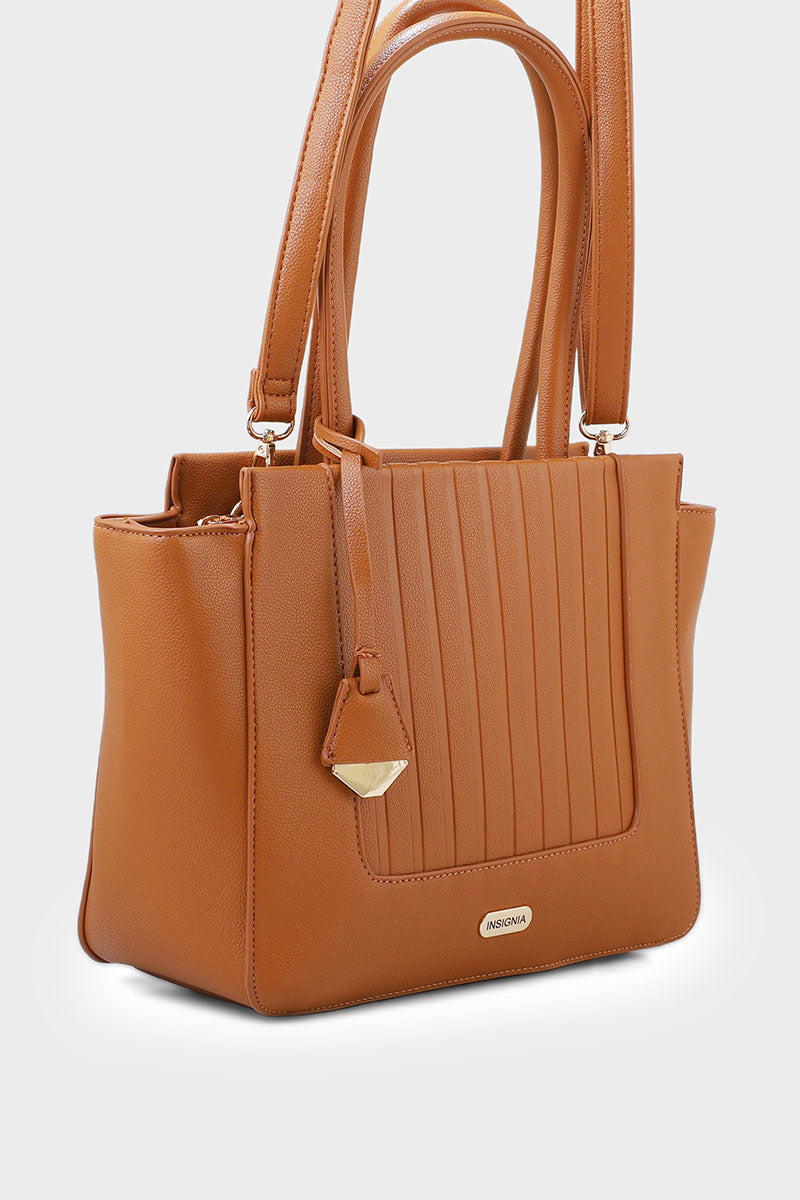 Trapeze Hand Bags B10536-Brown