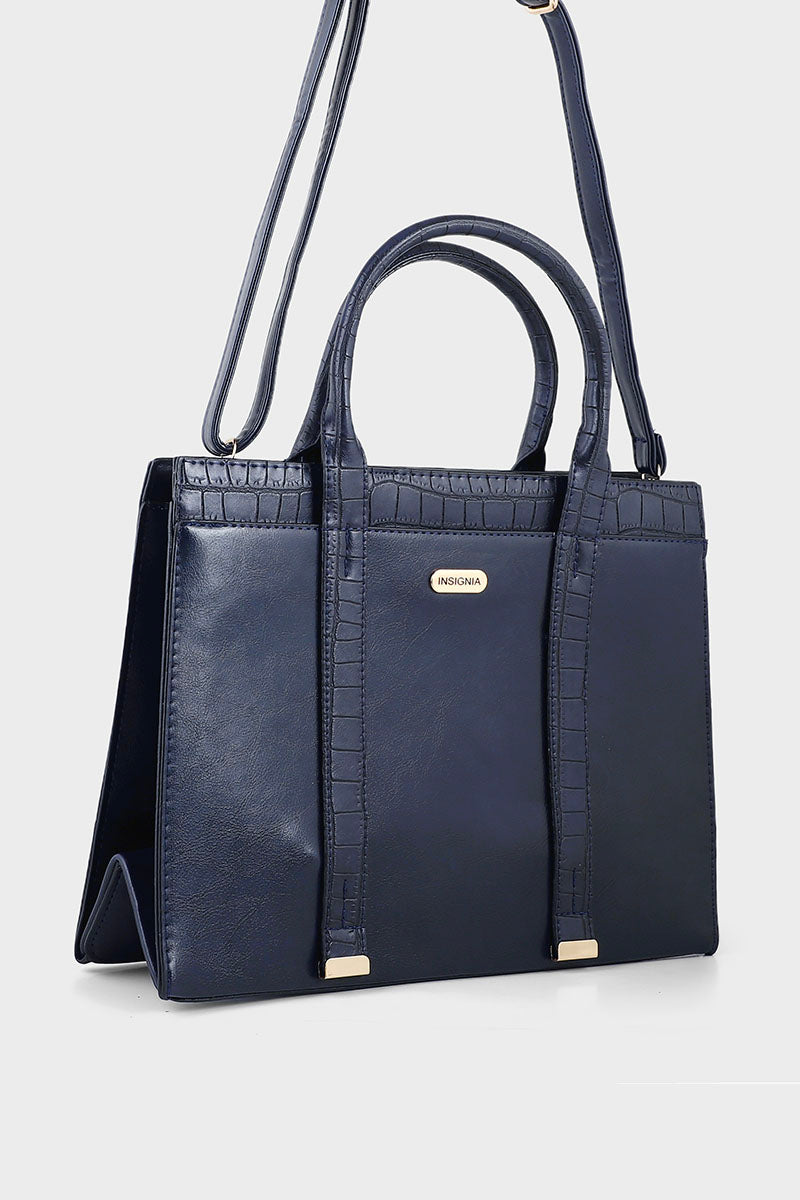 Formal Tote Hand Bags B14972-Blue