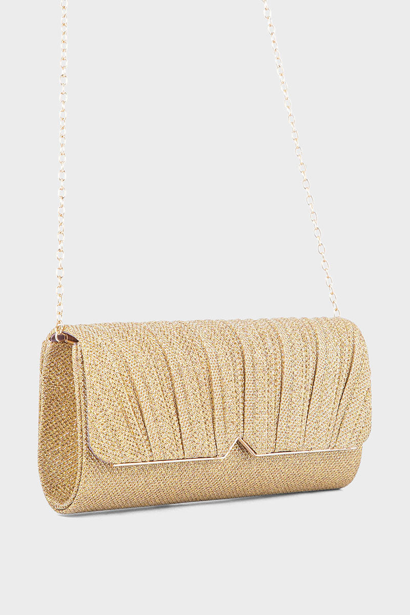 Party Wear Clutch BK4034-Yellow
