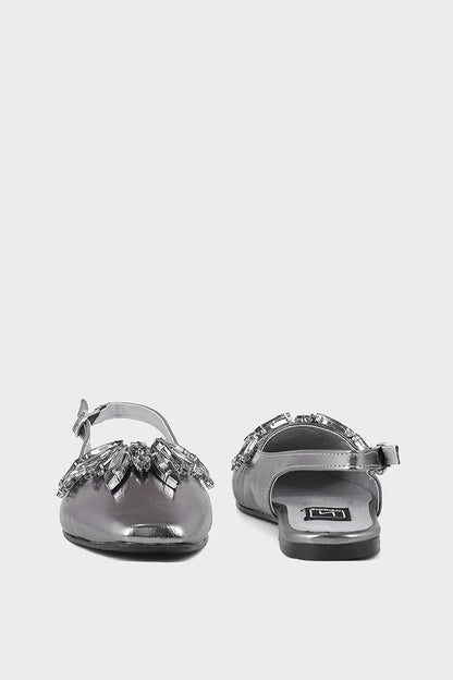 Casual Sling Back IP4016-Gun Metallic