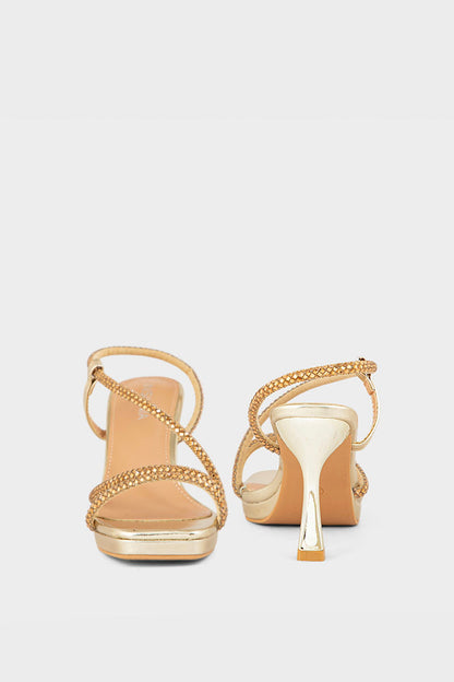 Party Wear Sandal IP2029-Golden
