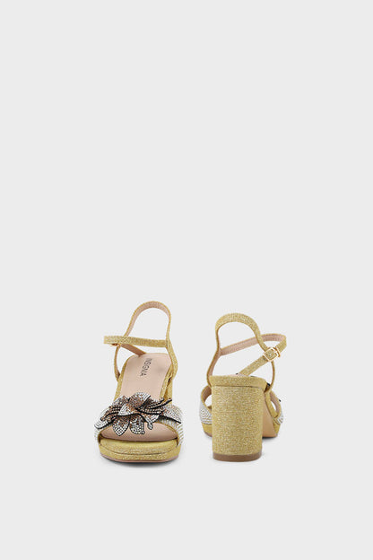 Party Wear Sandal I23708-Golden