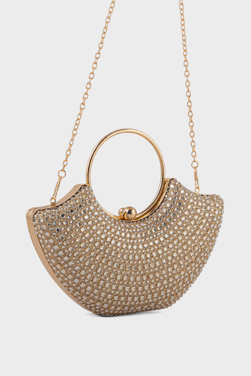 Party Wear Clutch BK4114-Golden