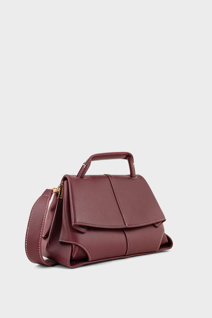 Top Handle Hand Bags BS2415-Maroon
