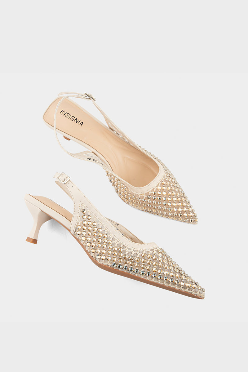 Party Wear Sling Back IP4020-Ivory
