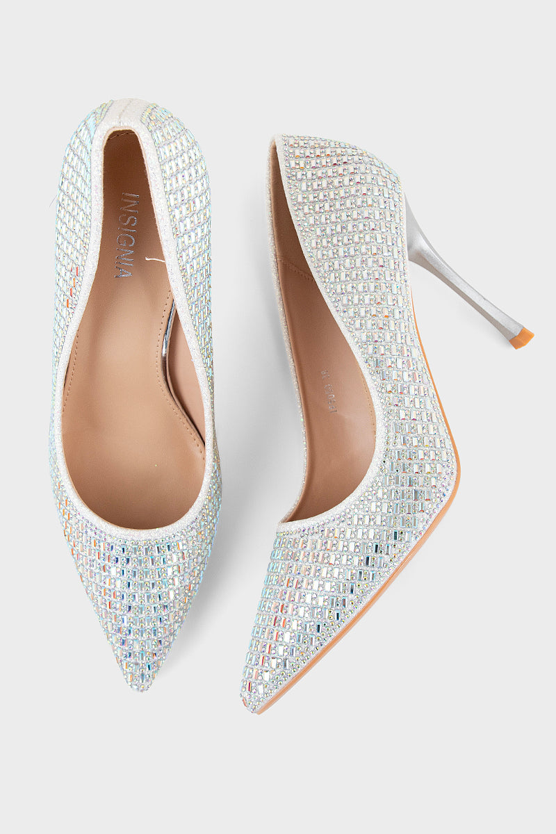 Pary Wear Court Shoes IP5050-Silver