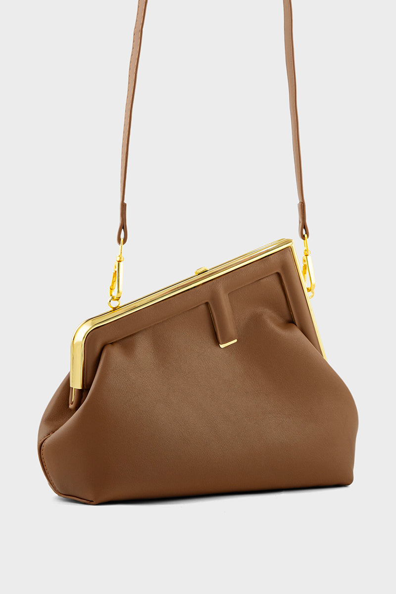 Party Wear Clutch BK4128-Coffee