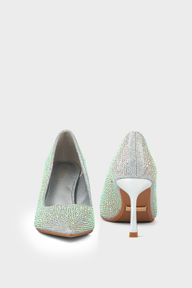 Party Wear-Court Shoes-IP5016-Silver