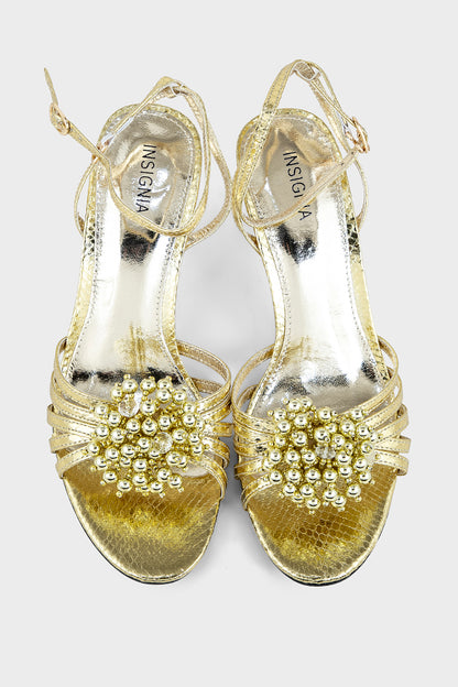 Party Wear Sandal IP2077-Gold