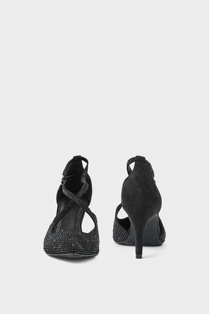 Party Wear Court Shoes IP5023-Black