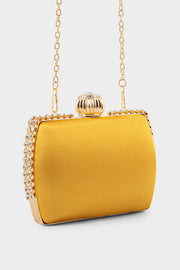 Party Wear Clutch BK4083-Mustard