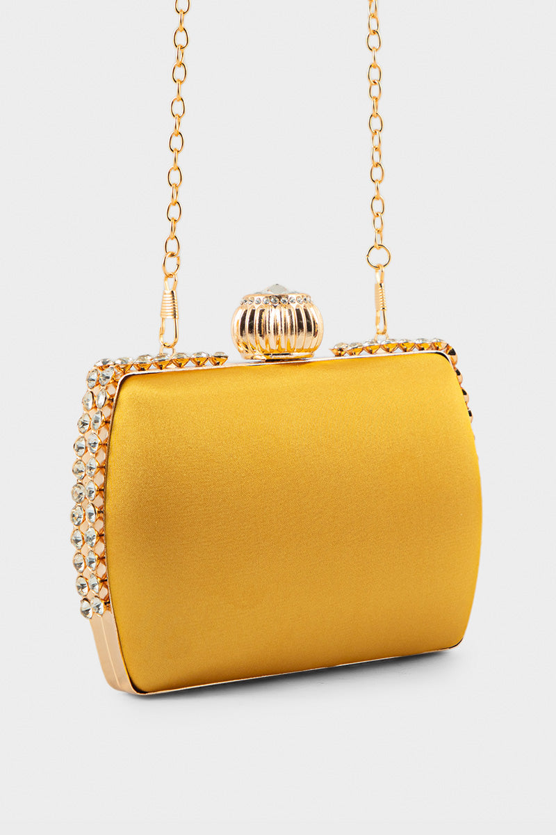 Party Wear Clutch BK4083-Mustard