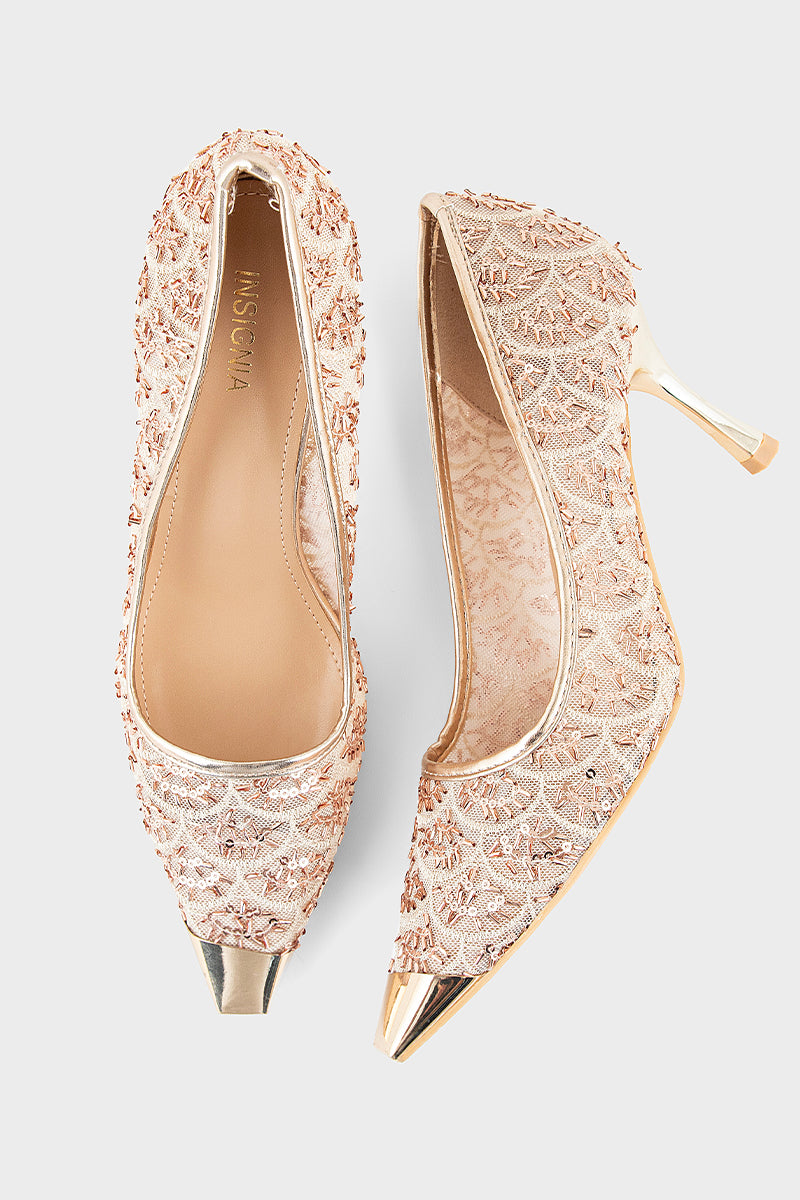 Pary Wear Court Shoes IP5051-Champagne