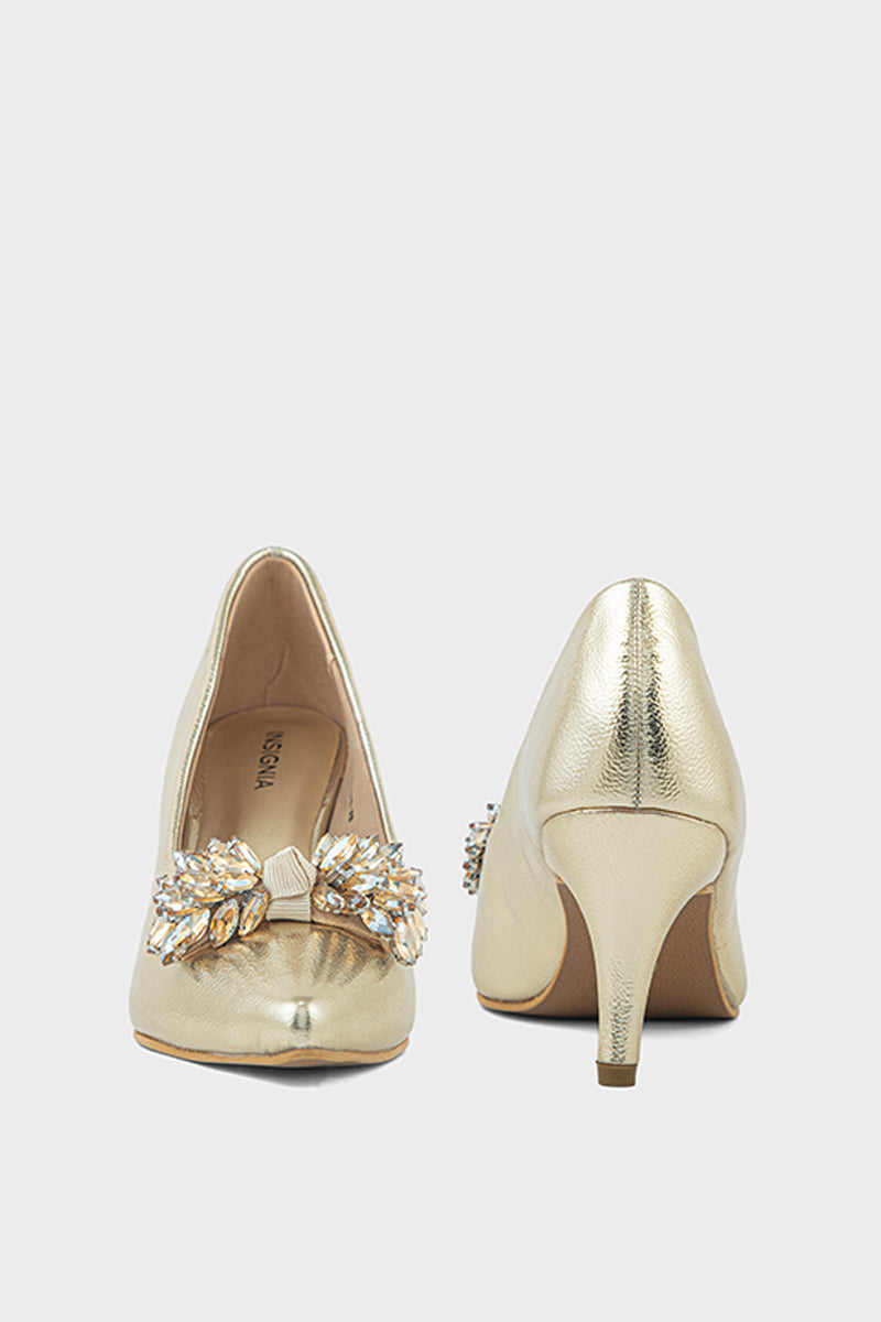 Pary Wear Court Shoes IP5025-Dull Gold