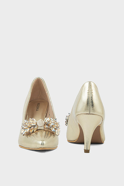 Pary Wear Court Shoes IP5025-Dull Gold