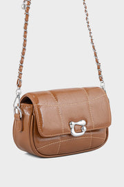 Flap Shoulder Bags BS2115-Brown