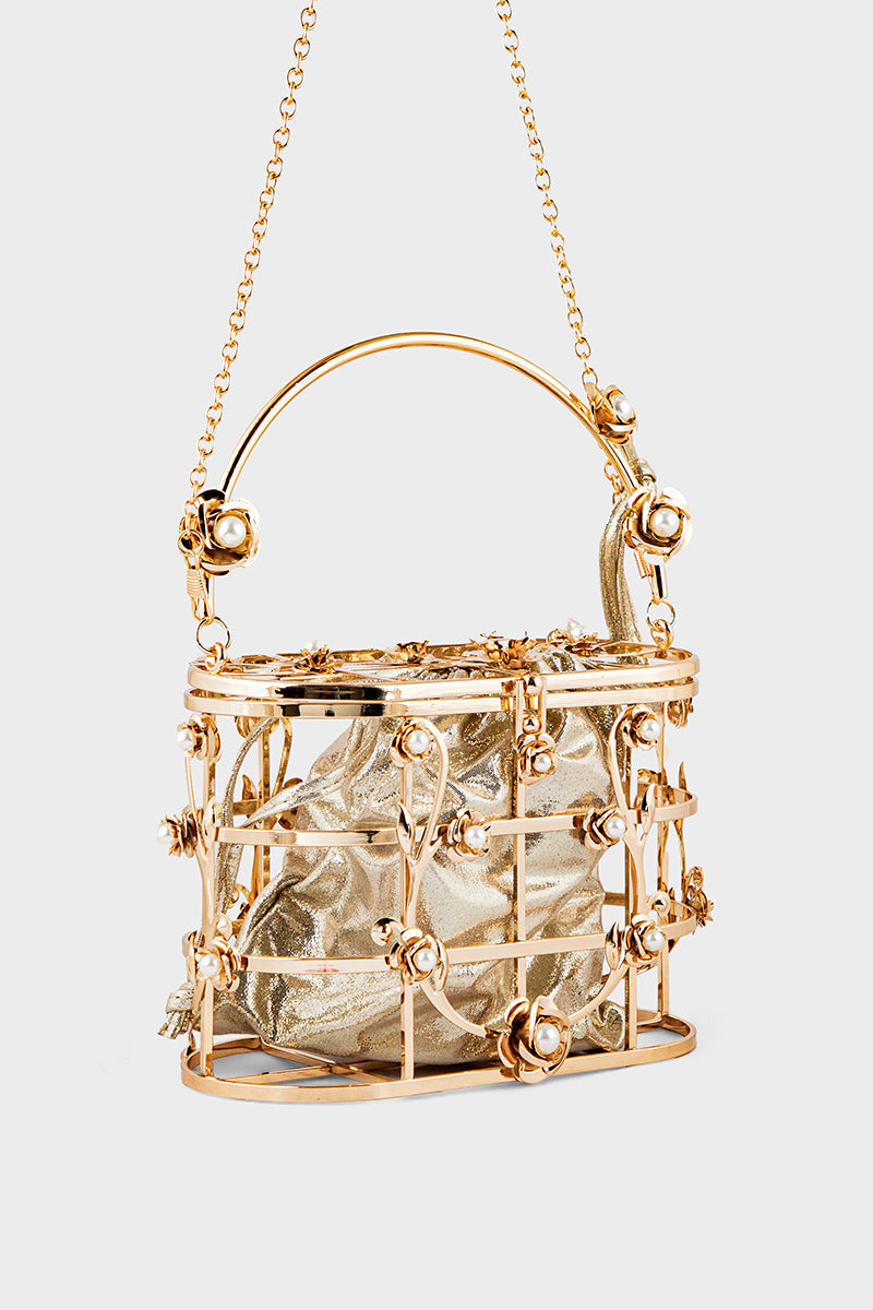 Party Wear Clutch BK4063-Golden