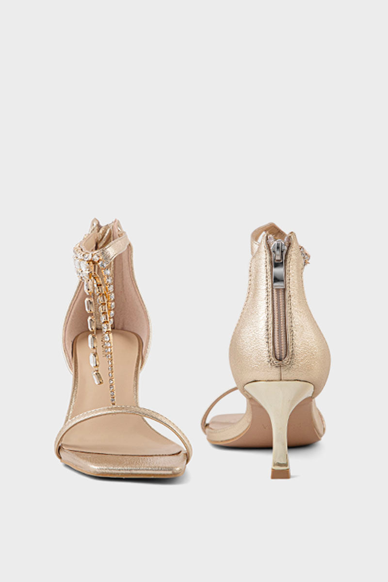 Party Wear Sandal IP2053-Dull Gold