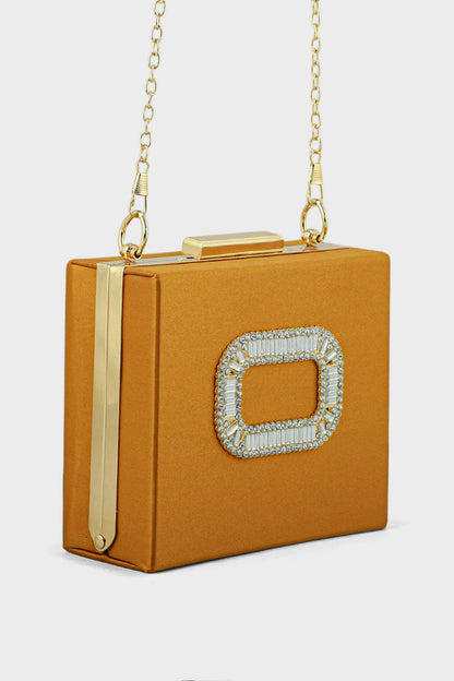 Party Wear Clutch BK4049-Mustard