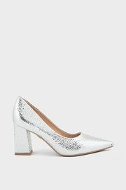 Pary Wear Court Shoes IP5052-Silver
