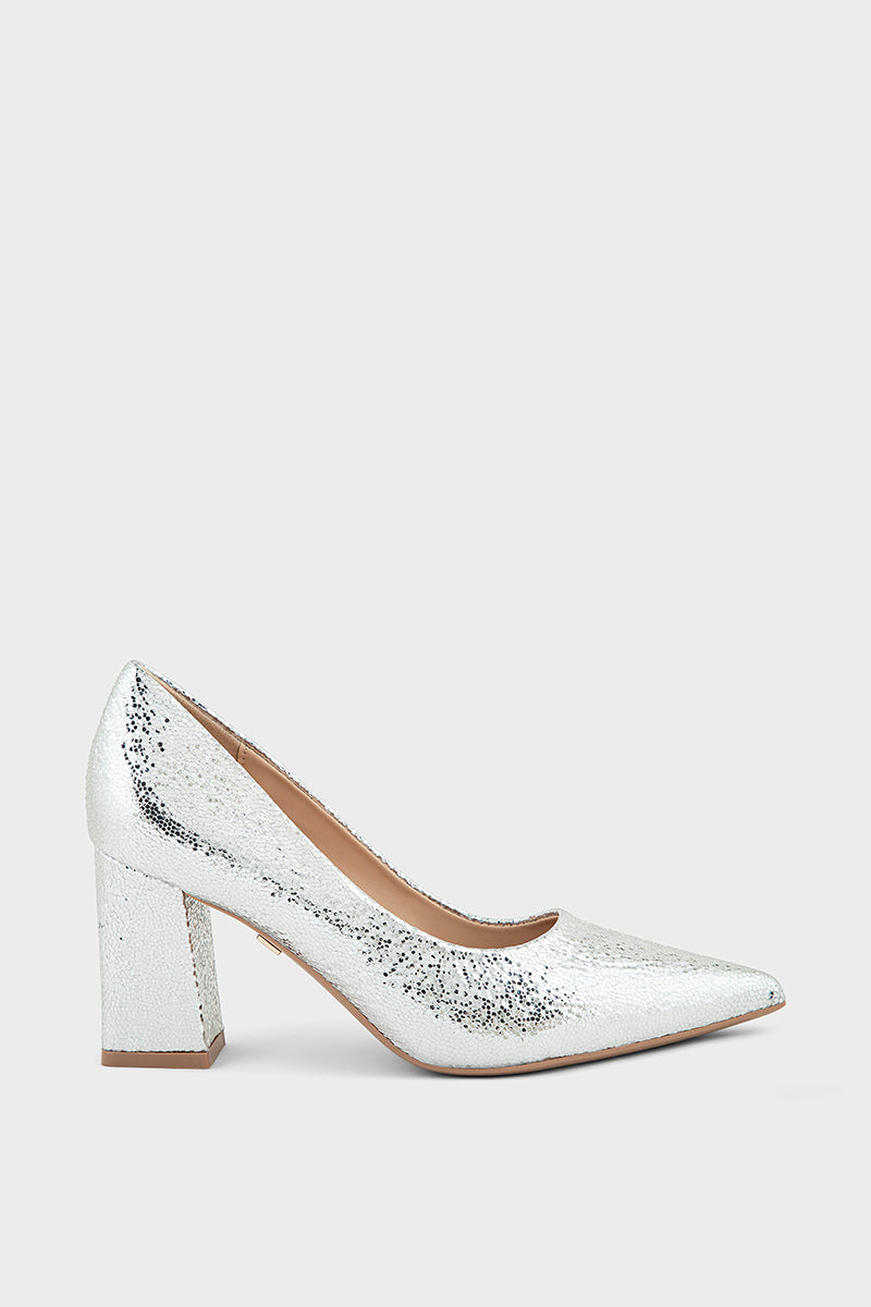 Pary Wear Court Shoes IP5052-Silver