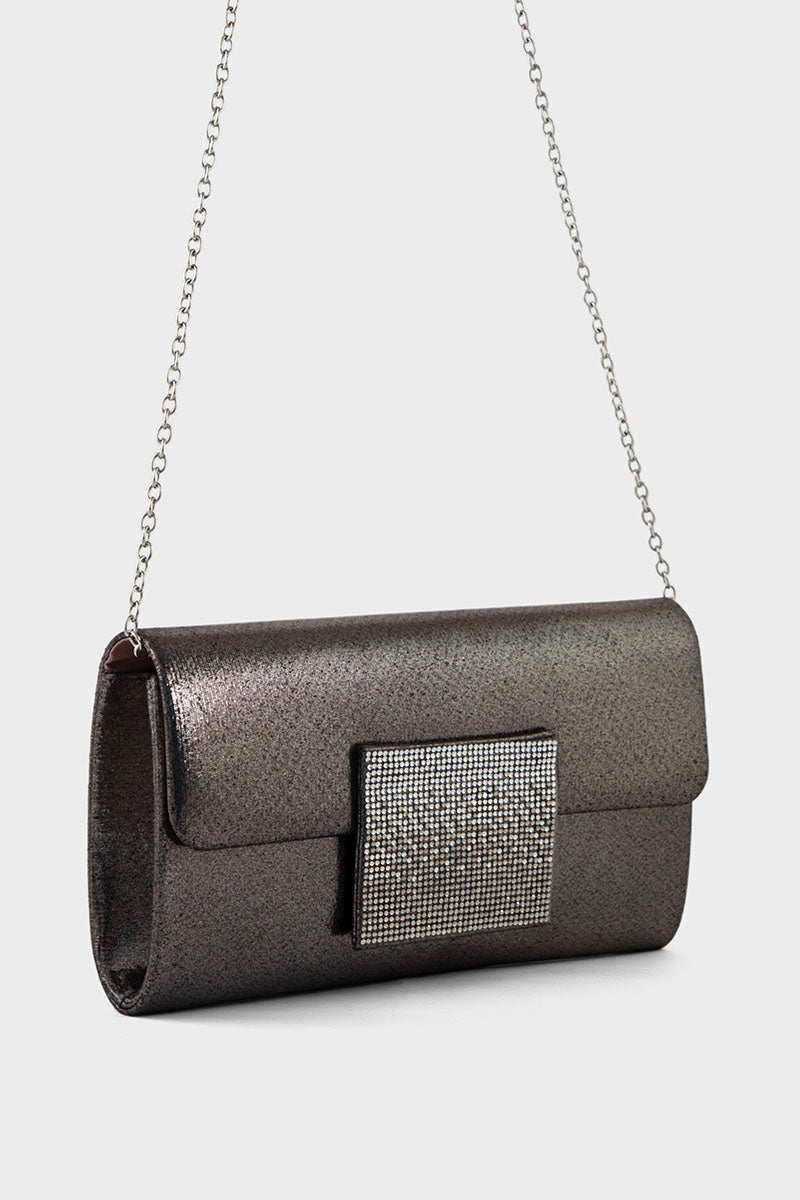 Party Wear Clutch BK4110-Pewter