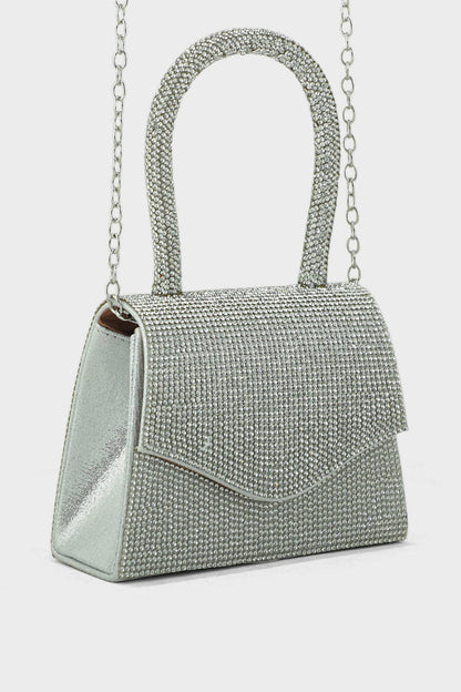 Top Handle Hand Bags BH0043-Silver