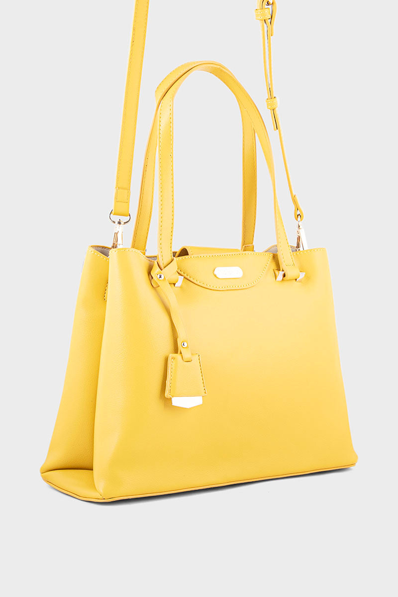 Formal Tote Hand Bags BS2058-Mustard