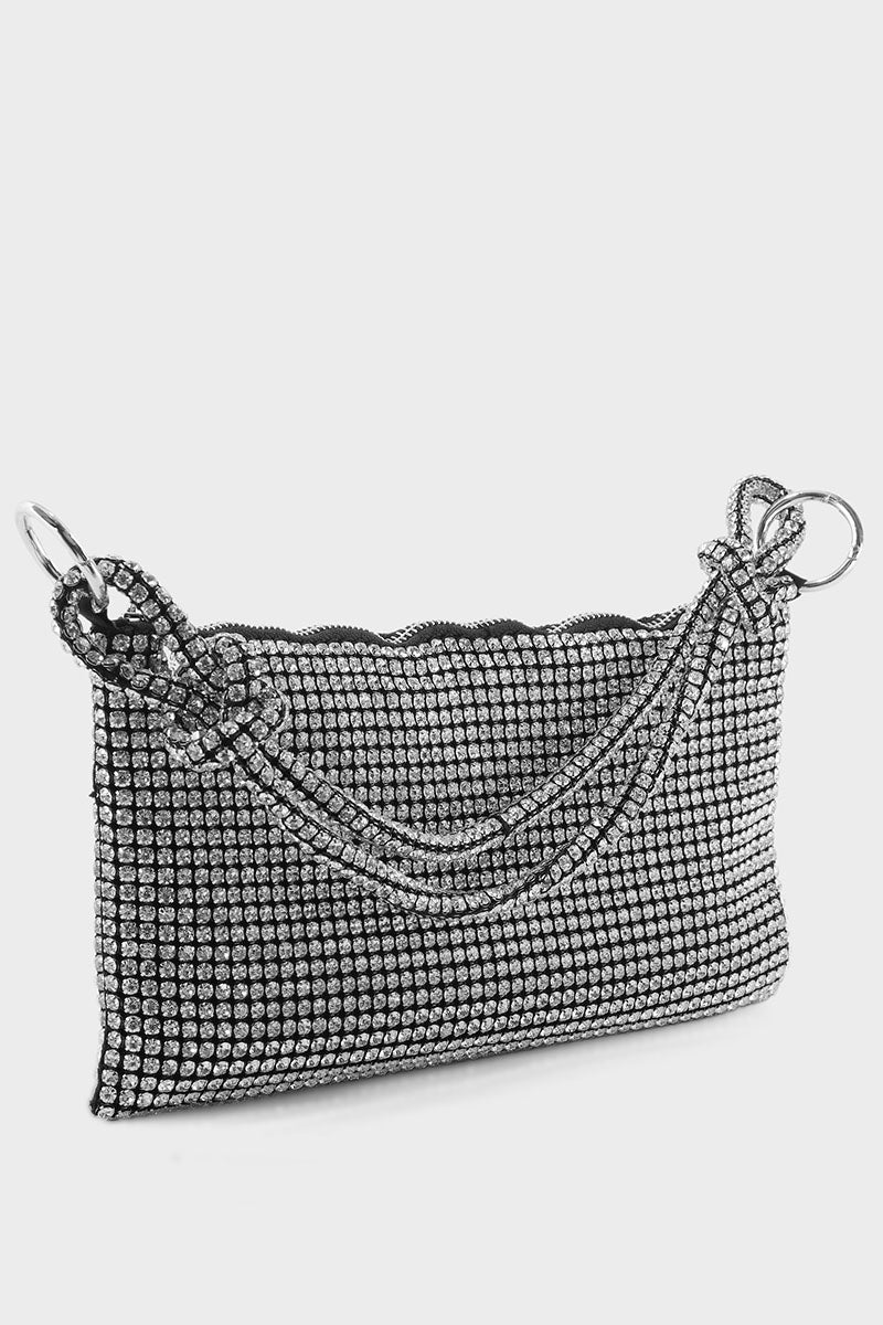 Hobo Hand Bags B10532-Silver